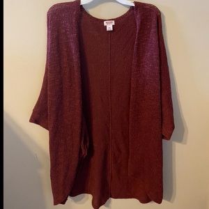 Maroon cardigan